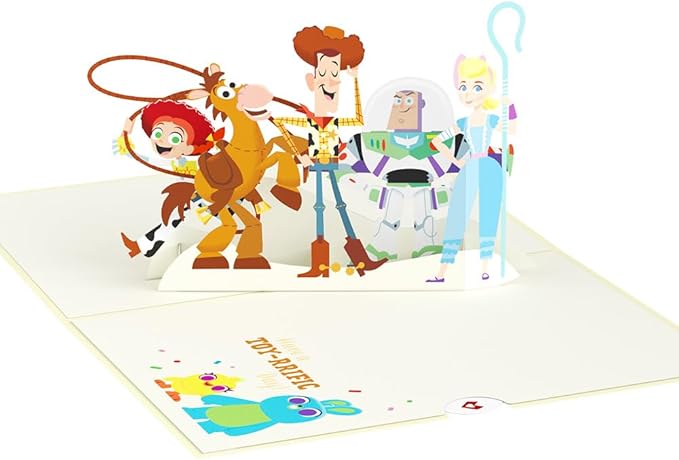Lovepop Magical Disney & Pixar Toy Story 3D Pop-Up Birthday Card - for Him, Her, Kids, Boys, Girls, Men, Women - 5" x 7" - Envelope Included