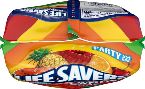LIFE SAVERS Hard Candy Bag 5 Flavors, Hard Candy Individually Wrapped for Goodie Bags, Road Trips, Treats, Offices, Celebrations, 50-Ounce Party Size (Pack of 2)