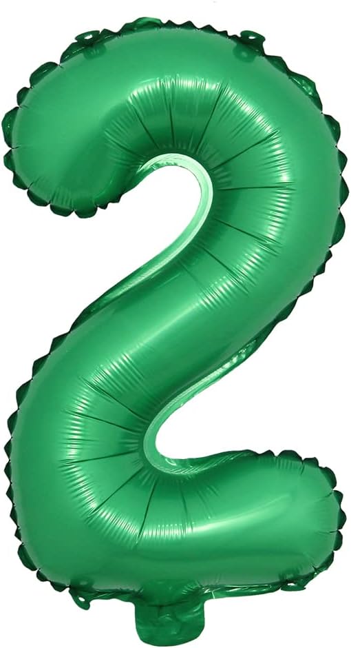 16 inch Green Alphabet Letter and Number Balloons Set Package, Aluminum Hanging Foil Film Banner Mylar Balloon for Birthday Party Decoration Custom Word (A-Z, 0-9) (16 inch Green 2)