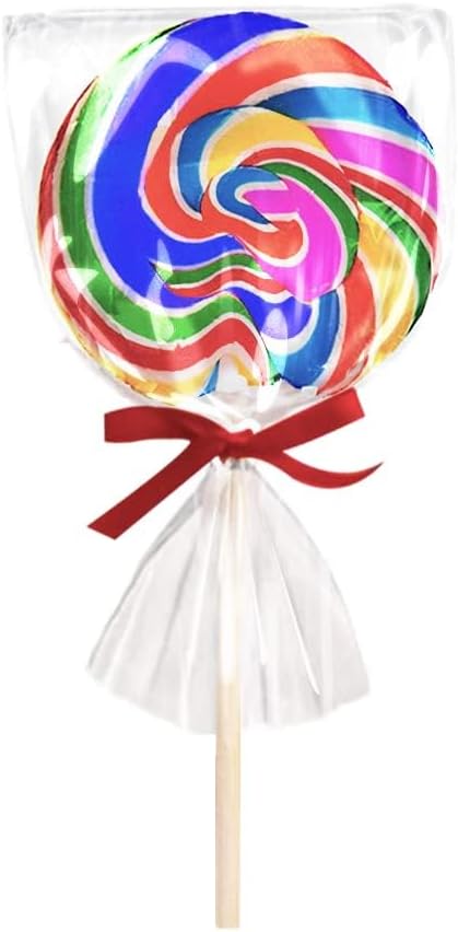 Purple Q Crafts Clear Plastic Cellophane Bags with 4" Colored Twist Ties for Gifts Party Favors (6"x9" 100 Pack)