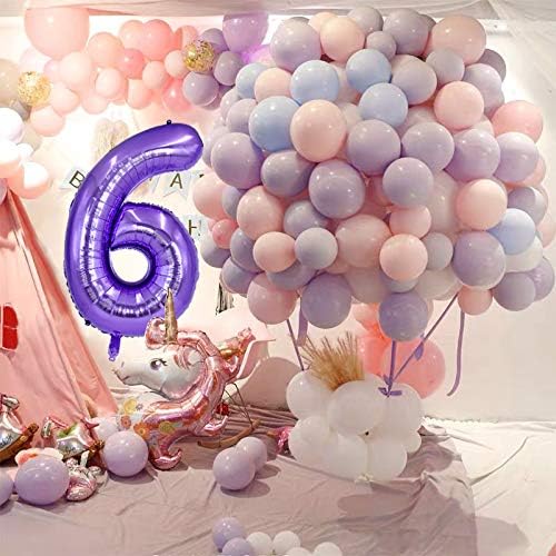 TONIFUL 40 Inch Purple Large Numbers Balloon 0-9 Birthday Party Decor,Foil Mylar Big Number Balloon Digital 0 for Birthday Party,Wedding, Bridal Shower Engagement Photo Shoot, Anniversary