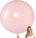 KALOR Light Pink Giant Balloons 36 Inch Large Latex Balloons, 4 Pack Jumbo Round Helium Balloon for Birthday Bridal Shower Wedding Baby Shower Party Decorations