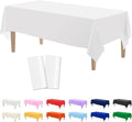 Kopokita 2PCS White Rectangle Disposable Plastic Tablecloths 54 x 108 Inch Party Table Covers