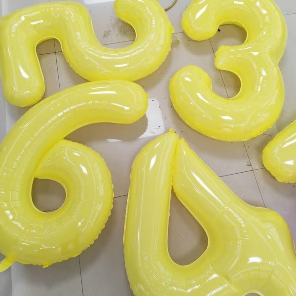 Yellow Number 7 Balloon 40 Inch, 7 Balloon Number, 7th Birthday Decorations, Yellow Party Supplies for Boys Girls