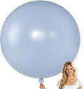 KALOR Pastel Gray Giant Balloons 36 Inch Large Latex Balloons, 4 Pack Jumbo Round Helium Balloon for Birthday Bridal Shower Wedding Baby Shower Party Decorations