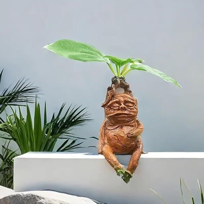 Mandrake Resin Statue Plant Funny for Decoration Micro Landscape Ornament for Outdoor Garden, Living Room, Bedroom Decor Magical Figurine Birthday Christmas Halloween Easter Gift