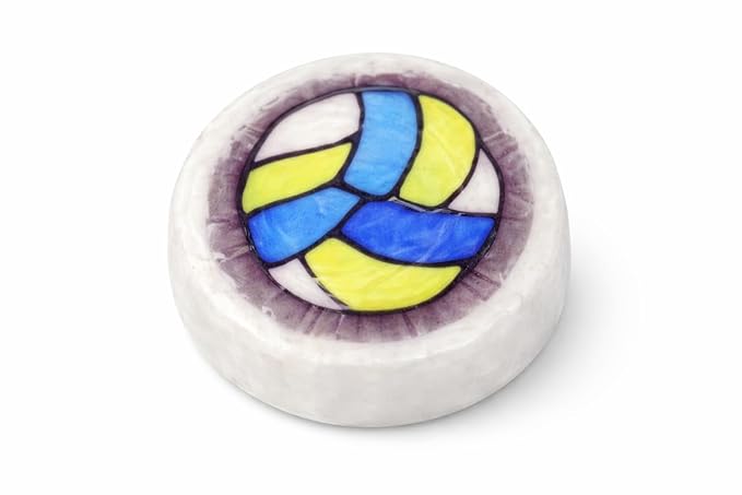 Volleyball Candy Team Party Favor Bulk Pack – Easter Basket Stuffer - 110+ Individually Wrapped Ball Hard Candies Blue Raspberry Flavor – One Pound of Game Day Snacks, Goodie Bag Fillers, Sports Birthday Treats -
