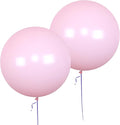 AZOWA 24 Inch Pink Balloon 10 Large Latex Balloons for Party Wedding Birthday Baby Shower Decoration (Pink, 10 Pcs)
