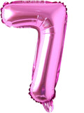 16" inch Single Rose Red Alphabet Letter number Balloons Aluminum Hanging Foil Film Balloon Wedding Birthday party decoration banner Air Mylar Balloons (16 inch Rose Red 7)