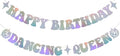 Happy Birthday Dancing Queen Banner Dancing Queen Themed Birthday Party Decorations Disco Bday Decorations Mamma Mia Decor Holographic