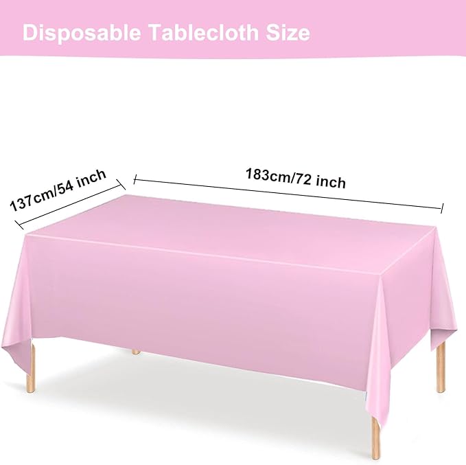 Disco Cowgirl Birthday Decorations Set 4 Pieces Western Cowgirl Disco Tablecloth Tabledecor Pink Plastic Disposable Table Cover for Cowgirl Theme Birthday Bachelorette Disco Party Supplies (4, Pink)