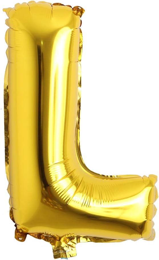 40 inch Letter Balloons Gold Alphabet Number Balloons Foil Mylar Party Wedding Bachelorette Birthday Bridal Shower Graduation Anniversary Celebration Decoration can fly with helium (40 INCH Gold L)