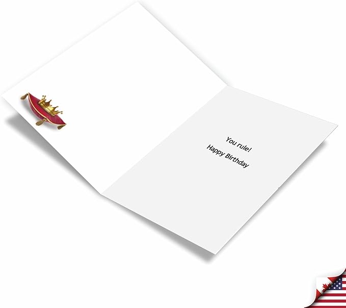 NobleWorks - Pack of 3 Hilarious Birthday Greeting Cards with Envelopes (1 Designs, 3 Each) - Needs A Crown C5581BDG-C3x1