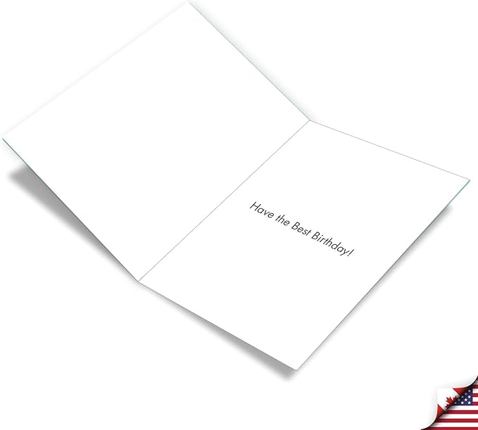 NobleWorks - 1 Jumbo Happy Birthday Card for Husband (8.5 x 11 Inch) - Big Humor Stationery for Birthdays - Best Husband Ever J7354BDG