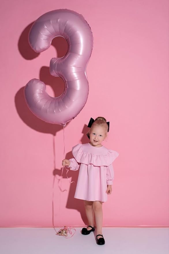 13 Number Balloons, 40 Inch Pearl Pink Balloons for Woman Man 13th Birthday Decoration, Foil Number 13 Ballon for 13, 31 Anniversary, Bridal Shower, Graduation, Wedding, Valentine's Day, Mother's Day