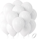 Bezente White Balloons Latex Party Balloons, 100 Pack 12 inch Round Helium Balloons for Valentines Day Wedding Birthday Engagement Bridal Shower Party Backdrop Decorations