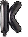 16" inch Single Black Alphabet Letter number Balloons Aluminum Hanging Foil Film Balloon Wedding Birthday party decoration banner Air Mylar Balloons (16 inch Black K)