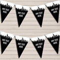 Black & White New York Skyline Personalized Birthday Party Bunting - Hanging Party Decoration - Birthday Party Banner Garland | Decorative Party Supplies