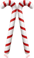 2pcs Inflatable Candy Canes Balloons for Christmas Candy Cane Decorations - Large Pool Floats Outdoor Candy Canes Balloons for Candy Cane Christmas Decorations