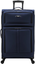 U.S. Traveler Anzio Softside Expandable Luggage with Spinner Wheels, Navy, 30-Inch Large
