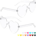 Heart Sunglasses 2 Pairs Heart Shaped Sunglasses Womens Heart Glasses Rave Sunglasses for Women Party Favors