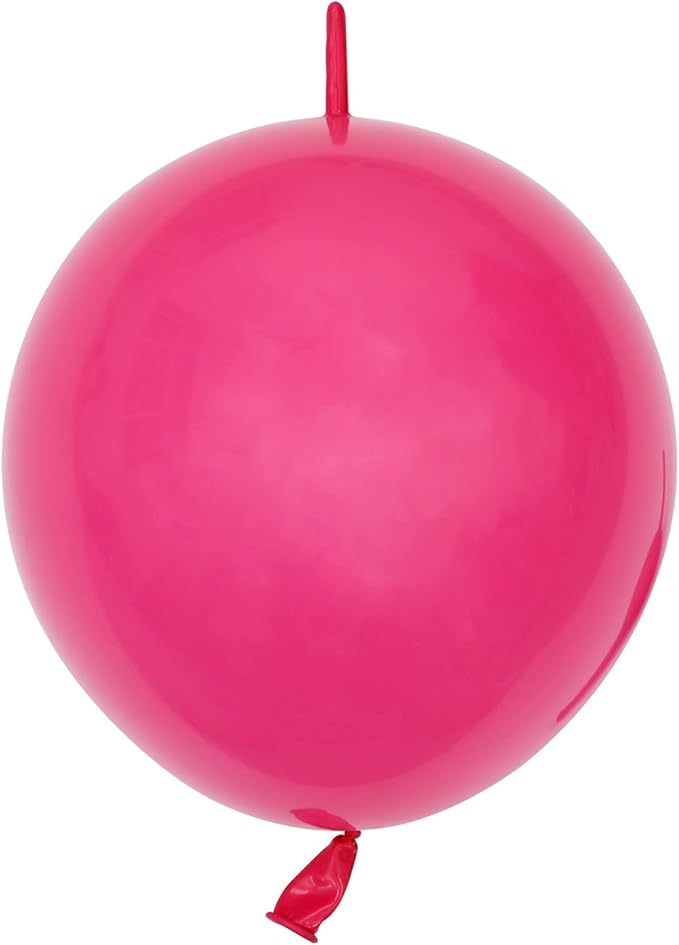IN-JOOYAA 6 Inch Hot Pink Latex Link Balloon 100 Pcs Quick Linkable Balloon for Party Decoration