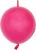 IN-JOOYAA 6 Inch Hot Pink Latex Link Balloon 100 Pcs Quick Linkable Balloon for Party Decoration