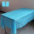 2 Pack Sky Blue Plastic Tablecloths Disposable Xmas Table Covers Table Cloths BBQ Picnic Birthday Christmas Parties Covers Waterproof Oil-proof Table Cloth Thin Party Table Cloths 54 x 108 In