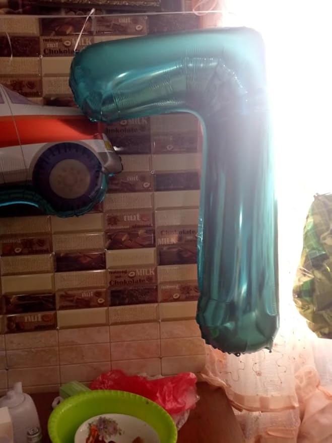 Teal Number 8 Balloon 40 Inch, 8 Balloon Number, 8th Birthday Decorations, Teal Party Supplies for Boys Girls