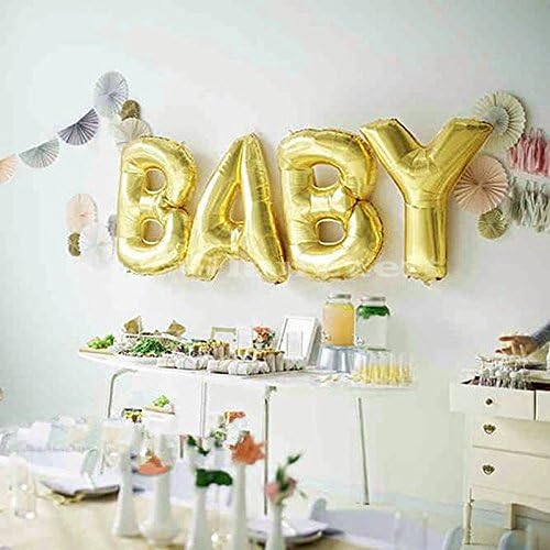 Glanzzeit 16 Inch Gold Balloons Decor Letters A to Z Numbers 0 to 9 for Wedding Prom Birthday Party (Letter J)