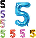 40 Inch Large Foil Helium Number Balloon Birthday Wedding Party 0-9 (Blue, 5)