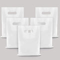 TOSPARTY 40PCS White Plastic Gift Bags Easter Candy Bag Die Cut Plastic Bags for Birthday Baby Shower Wedding Party Easter