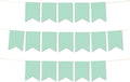 Andaz Press Hanging Pennant Banner with String, Mint Green, 1-Set, 24 Pennants, Approx. 12-Feet Long