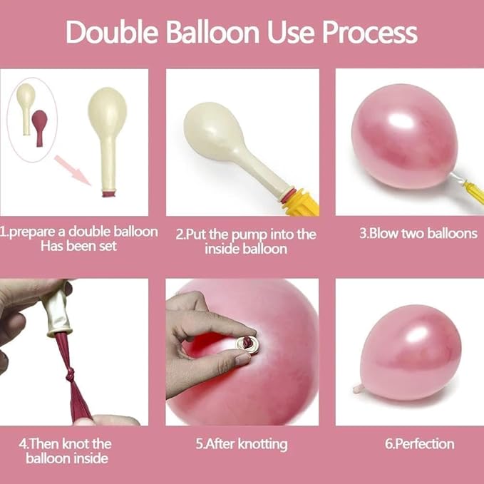 Pearl Pink White Balloon Garland Double Stuffed Pearl White Gold Balloons Blush Dusty Pink Balloon Arch Kit Metallic Gold Balloons For Baby Shower Bridal Wedding Birthday Neutral Party Decoration