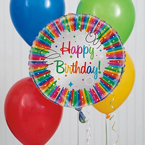 Multicolor Rainbow Ribbons Foil Balloons - 18" (Pack Of 1), Eye-catching Birthday Party Decor & Premium Quality - Great For Parties & Events
