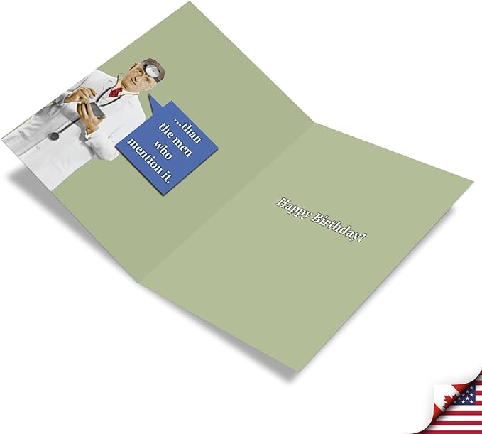 NobleWorks Big Funny Birthday Paper Card 8.5 x 11 Inch with Envelope (1 Pack) Large Bday A Recent Study J1395