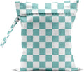 Wet Bag for Swimsuit, Beach Travel Essentials Wet Dry Bag, for Sunscreen Toiletry Dirty Clothes Yoga Gym Diaper, Friends Summer Beach Vacation Gifts. Blue white plaid
