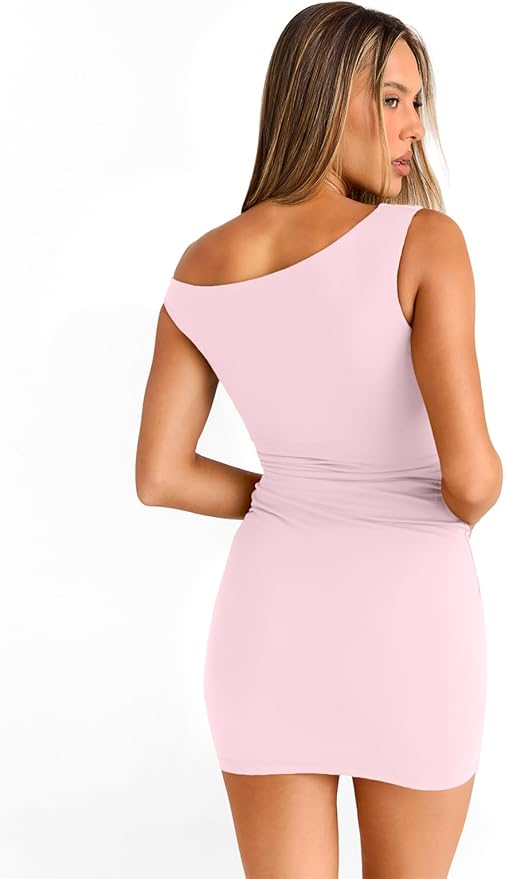 Trendy Queen Womens Mini Summer Dresses 2026 Going Out Off The Shoulder Bodycon Sexy Party Club Spring Fashion Outfits