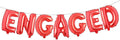 16 inch multicolored Engaged AF Balloon Letters Banner Engagement Party Decorations Supplies (ENGAGED Red)