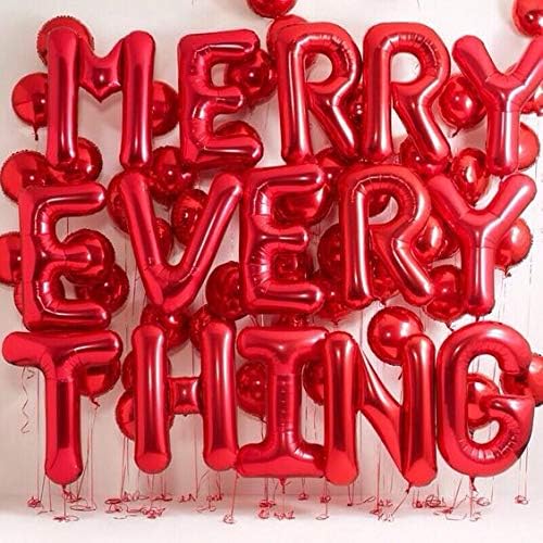 40 Inch Big Red Letter Balloons Foil Mylar Wedding Bachelorette Wedding Birthday Bridal Shower Anniversary Celebration Graduation Party Decoration Alphabet Y (A-Z)