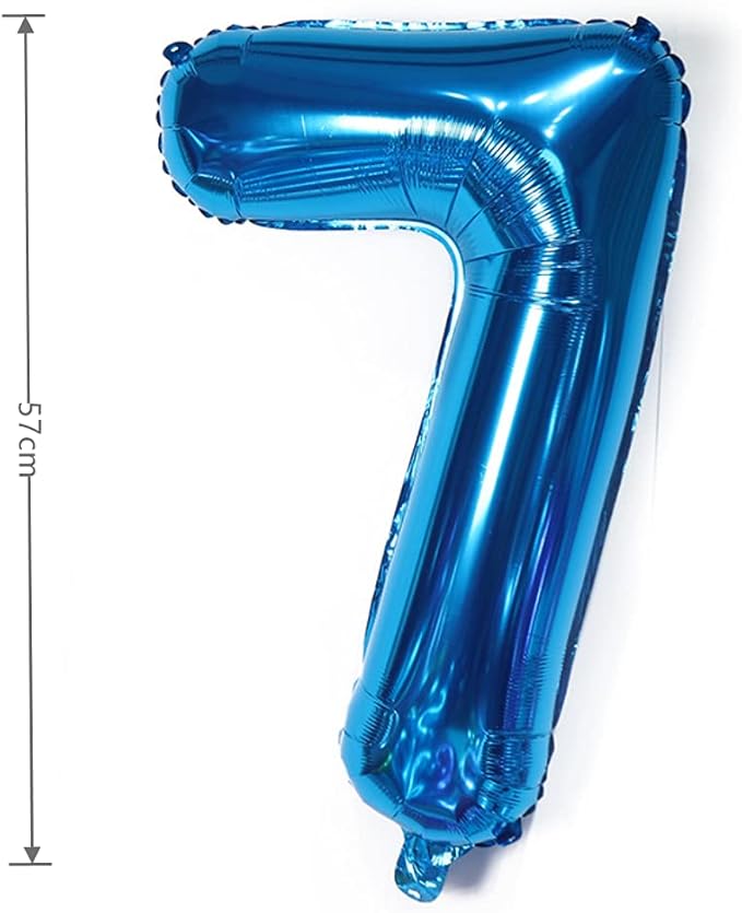 YPSelected 32 Inch Large Foil Helium Number Balloon Birthday Wedding Party 0-9 (Blue, 7)