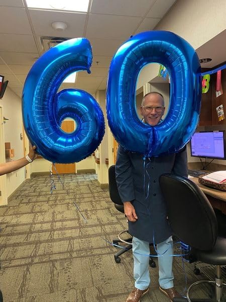 Navy Blue Number 100 Balloon 40 inch, 100 Number Balloons, 100th Navy Blue Birthday Decorations, 100 Year Old Women Men Blue Party Supplies