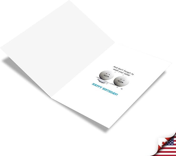 NobleWorks Pack of 3 Humorous Birthday Greeting Cards with Envelopes (1 Design, 3 Each) Birthday Golfing Tips Birthday C9002BDG-C3x1