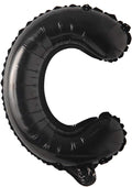 16" inch Single Black Alphabet Letter number Balloons Aluminum Hanging Foil Film Balloon Wedding Birthday party decoration banner Air Mylar Balloons (16 inch Black C)