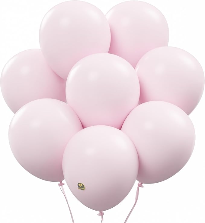 AFTERLOON® Biodegradable Balloons 24 pcs Pastel Baby Pink 12 Inch, Matte Color Thickened Extra Strong Latex Helium Float, Colorful Bulk Color ballon baloon Globos Para Decoration De Fiestas Kids
