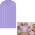 HUAYI Violet Purple Ripples Pattern Arch Backdrop Cover for Birthday Party Wedding Baby Shower Decorations Chiara Backdrops Arched Wall Frame Stands Covers Props GP-450 3ft * 6.5ft