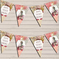 Vintage Alice in Wonderland Personalized Birthday Party Bunting - Hanging Party Decoration - Birthday Party Banner Garland | Decorative Party Supplies