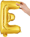 Restaurantware-Balloonify 16 Inch Letter Balloon, 1 Alphabet Party Balloon - Letter E, Self-Sealing, Gold Foil Mylar Finish, Hanging Loop, Decoration For Birthday, Wedding, Or Graduation