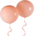 36 Inch Giant Round Balloons Macaron Orange 6 Packs Latex Balloons for Photo Shoot Wedding Baby Shower Birthday Party Decorations