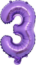 16 inch Purple Alphabet Letter and Number Balloons Set Package, Aluminum Hanging Foil Film Banner Mylar Balloon for Birthday Party Decoration Custom Word (A-Z, 0-9) (16 Inch Purple 3)